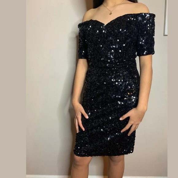Vintage 1960’s Neiman Marcus Black Sequin Dress 4 - Picture 5 of 8